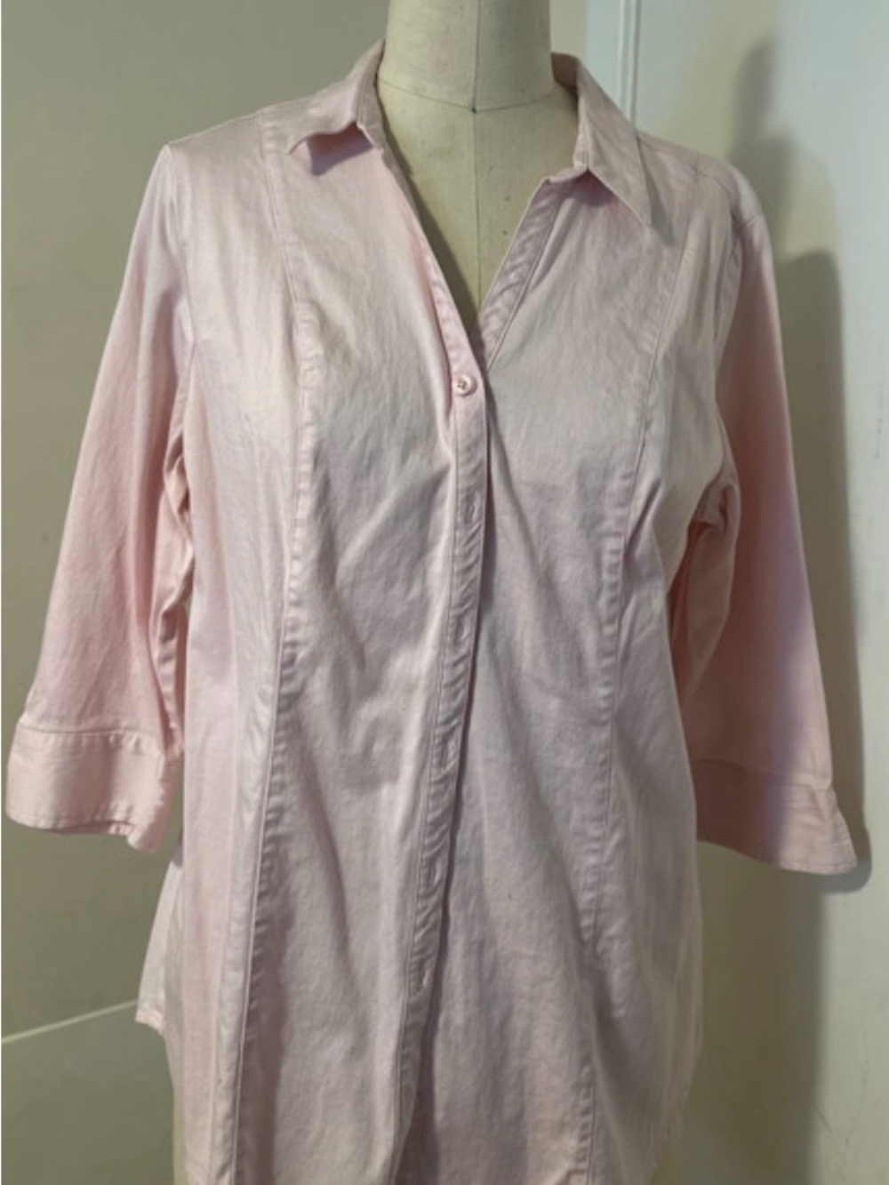 Dana Buchman Pale Pink Women's Button-Front Shirt